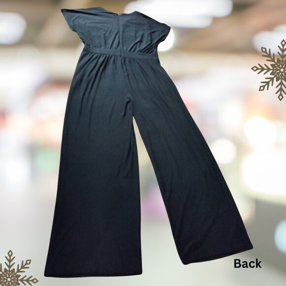 Chic Black Wide-leg Jumpsuit - Picture 3 of 6